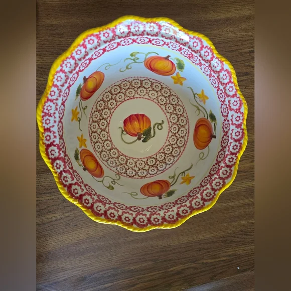 5 Piece Temptations Fall Ceramic Serving Bowl Dish Set - Picture 9 of 16